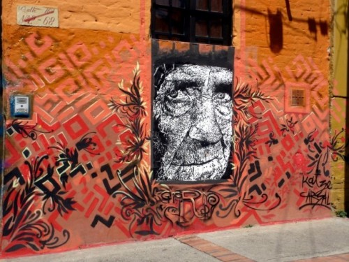 bogota graffiti old man