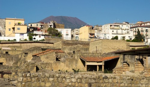 herculaneum ercolano with vesuvius
