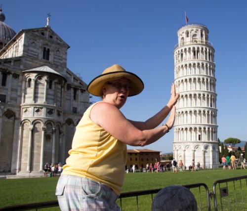 Mama at the Leaning Tower of Pisa leaning tower of pisa mama
