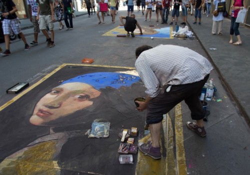 Street Artist Painting street artist painting